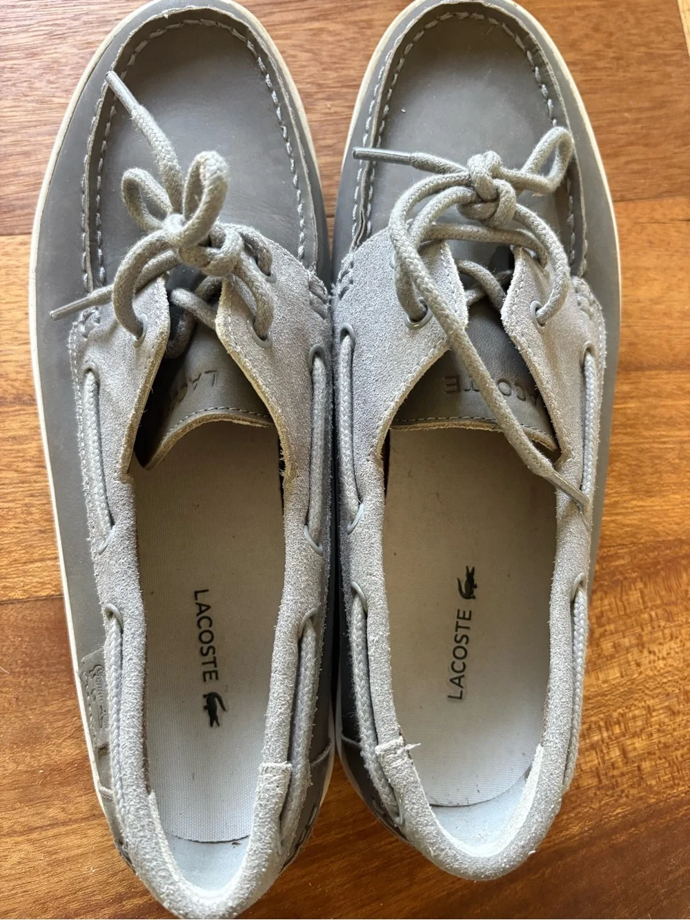 Lacoste keellson Men's Suede Boat Shoes in grey